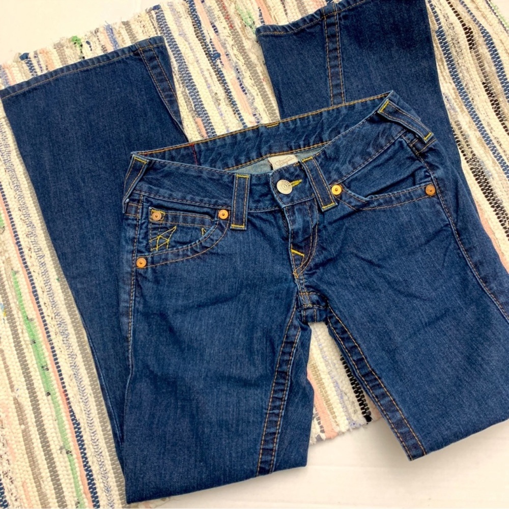 Vintage True Religion Low Rise Boot Cut Jeans